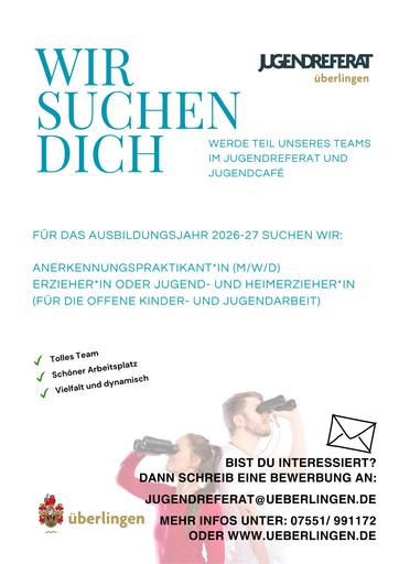Stelle Jugendreferat Überlingen Anerkennungsjahr