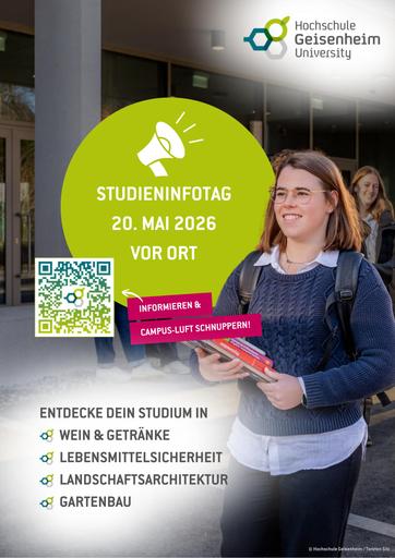 Hochschule Geisenheim Studieninfotag 20.05.26