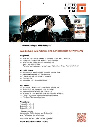 Ausbildung Garten- und Landschaftsbauer Peter Gross Bau