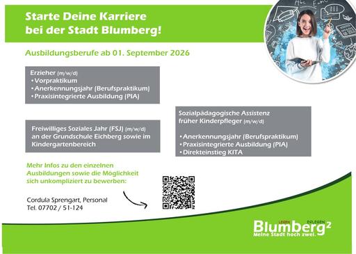 FSJ / Erzieher-Ausbildung / Sozialpäd. Assistenz Stadt Blumberg